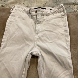 Hollister white high rise jeggings